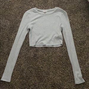 Grey Cropped Long Sleeve